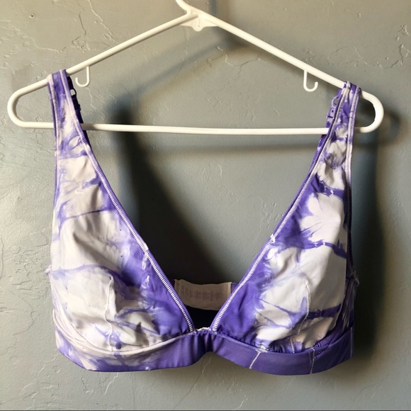 KIT UNDERGARMENTS Purple Tie-Dye Triangle Underwire Bra - Picture 1 of 11